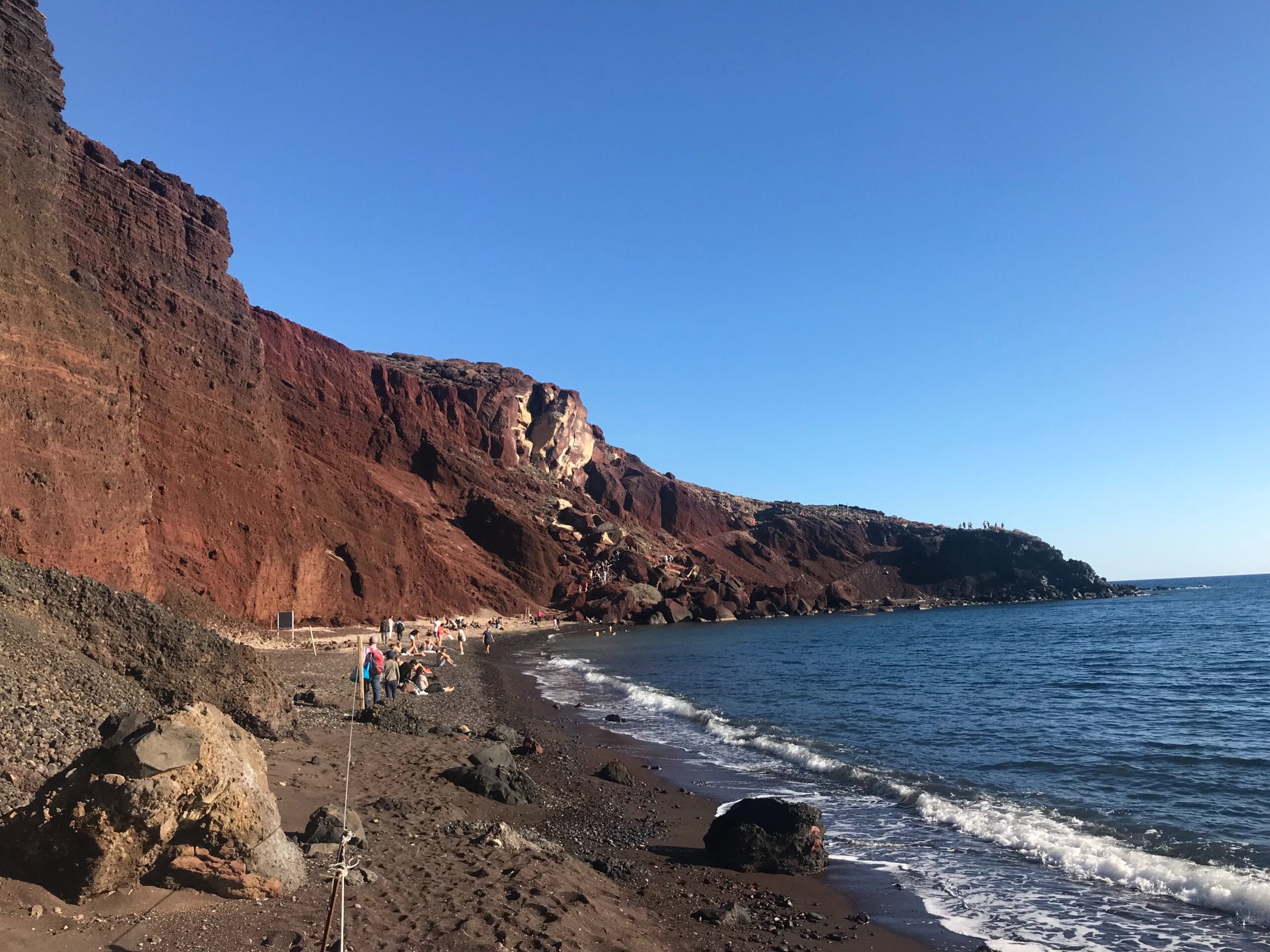 picture of people working on the red Beach